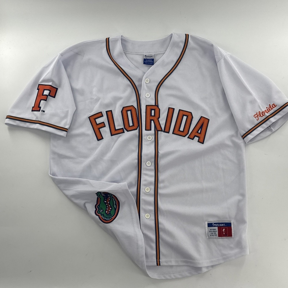 Vintage Florida Gators Spotlight Baseball Jersey White XL College UF NCAA